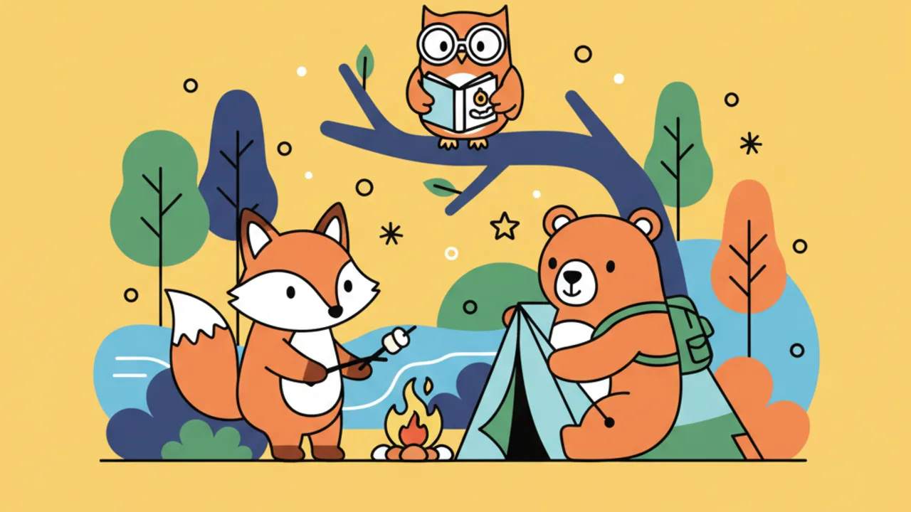 Camping Animals Coloring Pages: September Outdoor Fun!
