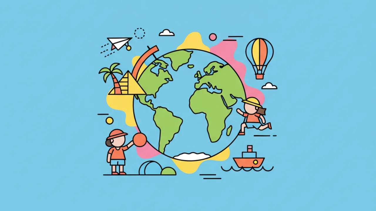 Coloring Fun: Little Explorers Around the World
