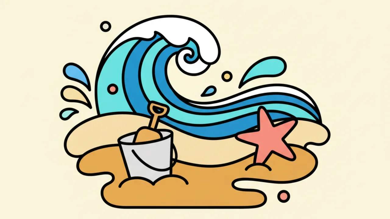 Beach and Sand Line Art: 15 Free Coloring Pages