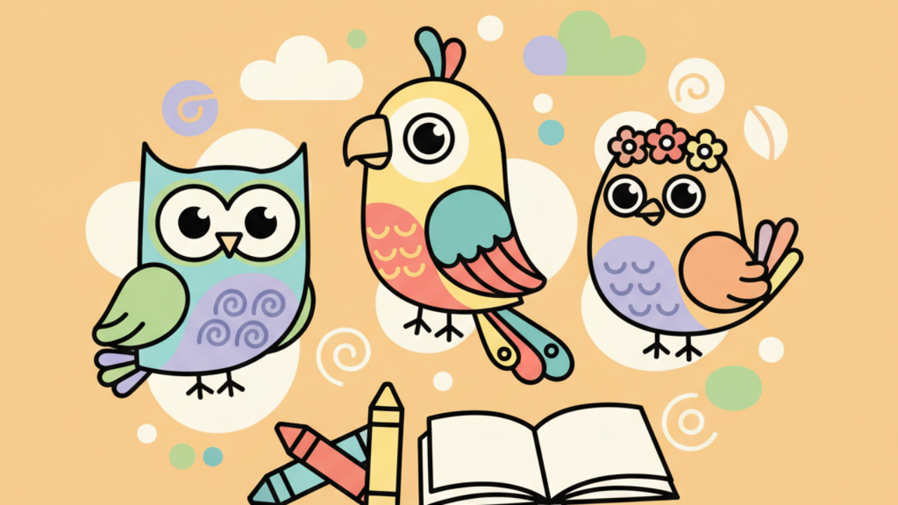 Cute Birds Coloring Pages: Educational Activities for Kids