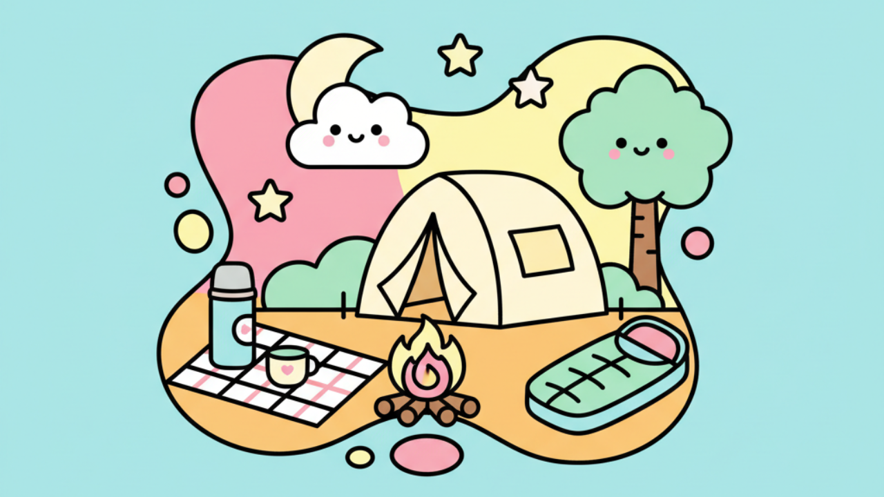 Kawaii Camping Coloring Pages: Cute Designs to Relax