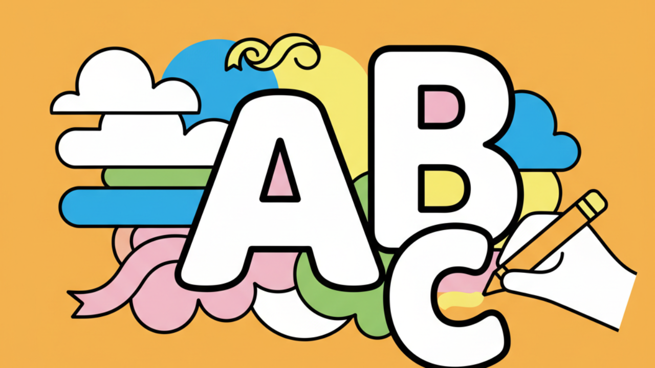 Cute Line Art Alphabet: Coloring Activities for Kids