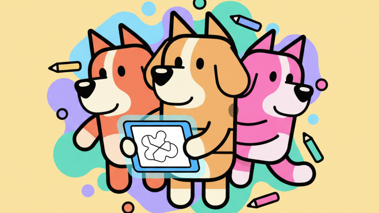 Digital Coloring Book: Bluey and Friends Full Set
