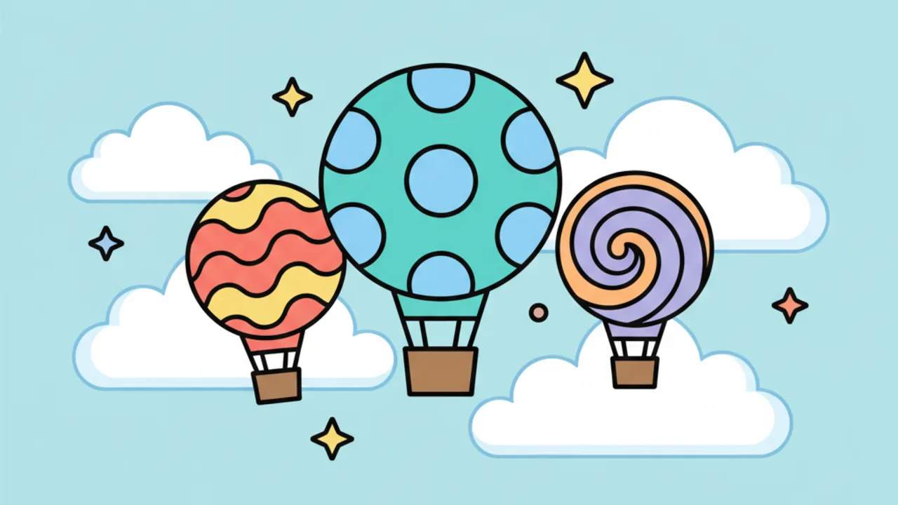 Hot Air Balloons and Fluffy Clouds Coloring Pages