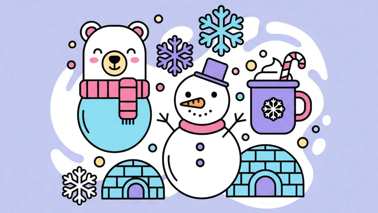 Cute Winter Coloring Pages to Print and Color Online