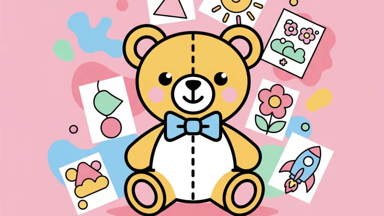 Bobbie Bear Collection: Educational Coloring Pages for Kids