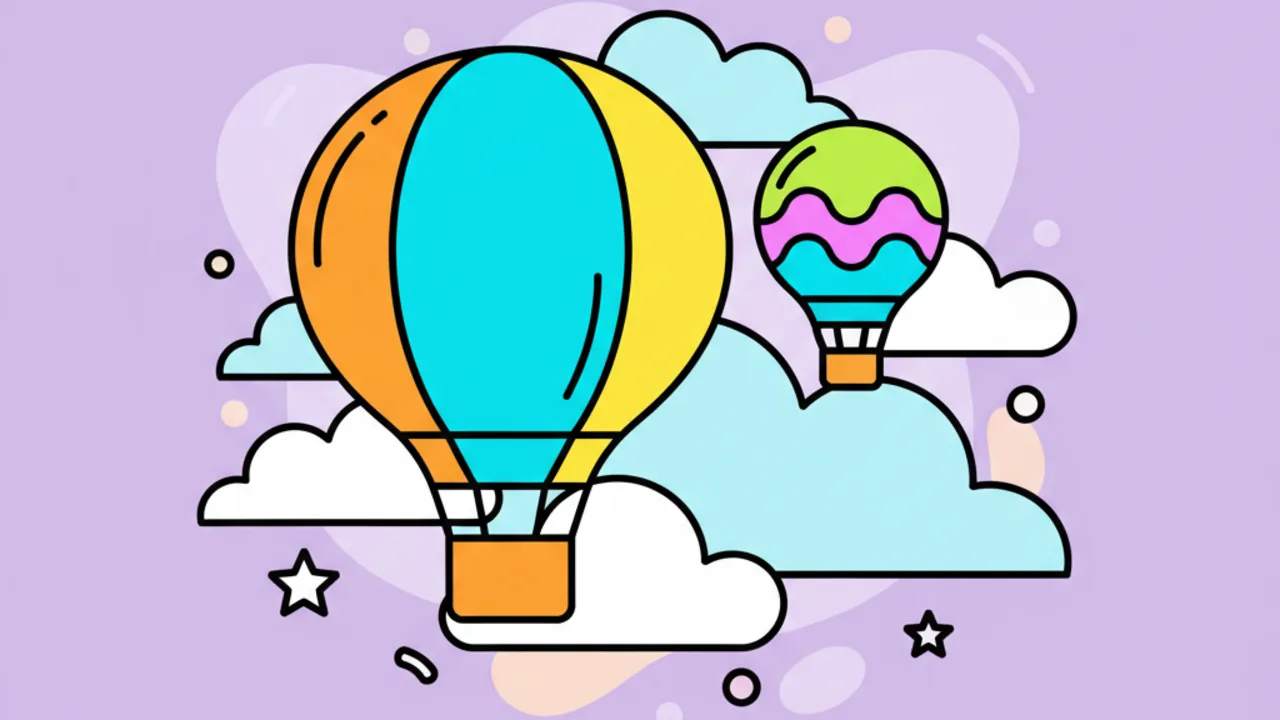 Hot Air Balloon Coloring Pages: Color Your Own Adventure