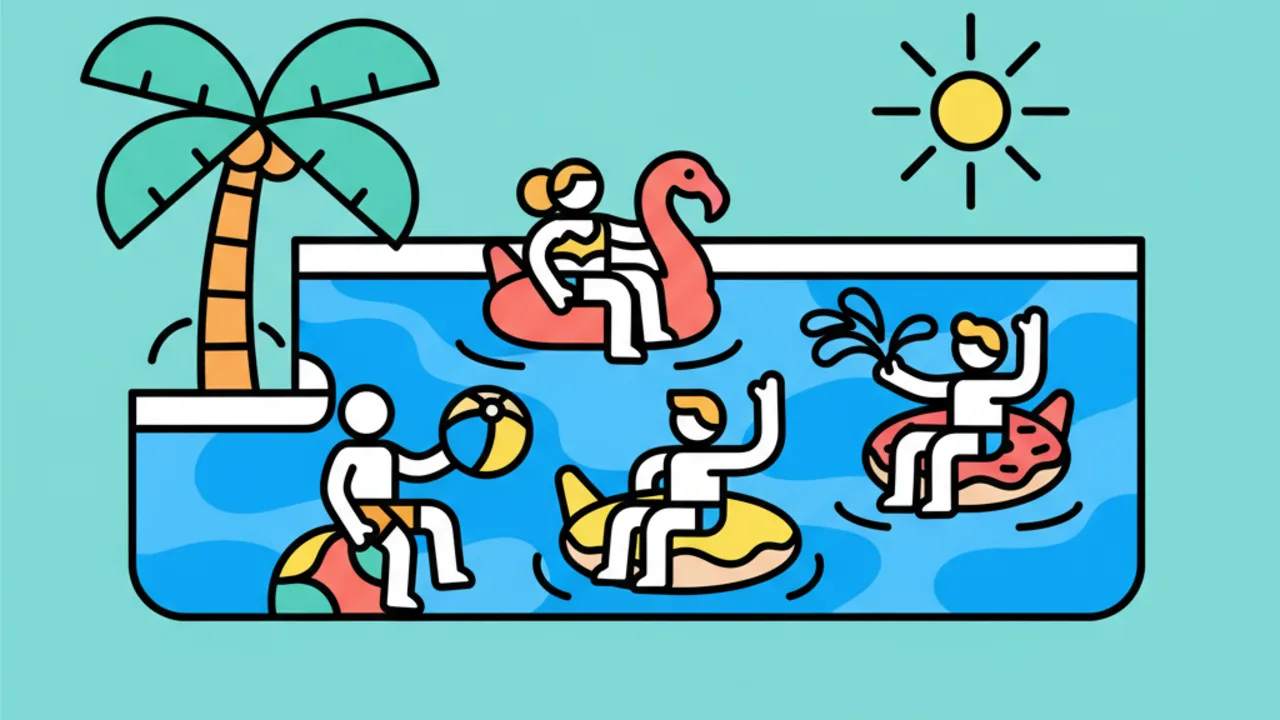 Summer Fun: Swimming Pool Coloring Pages for Kids