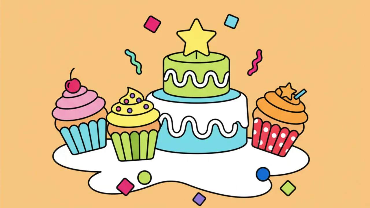 Online Coloring: Cute Cupcakes and Fun Cakes for Kids