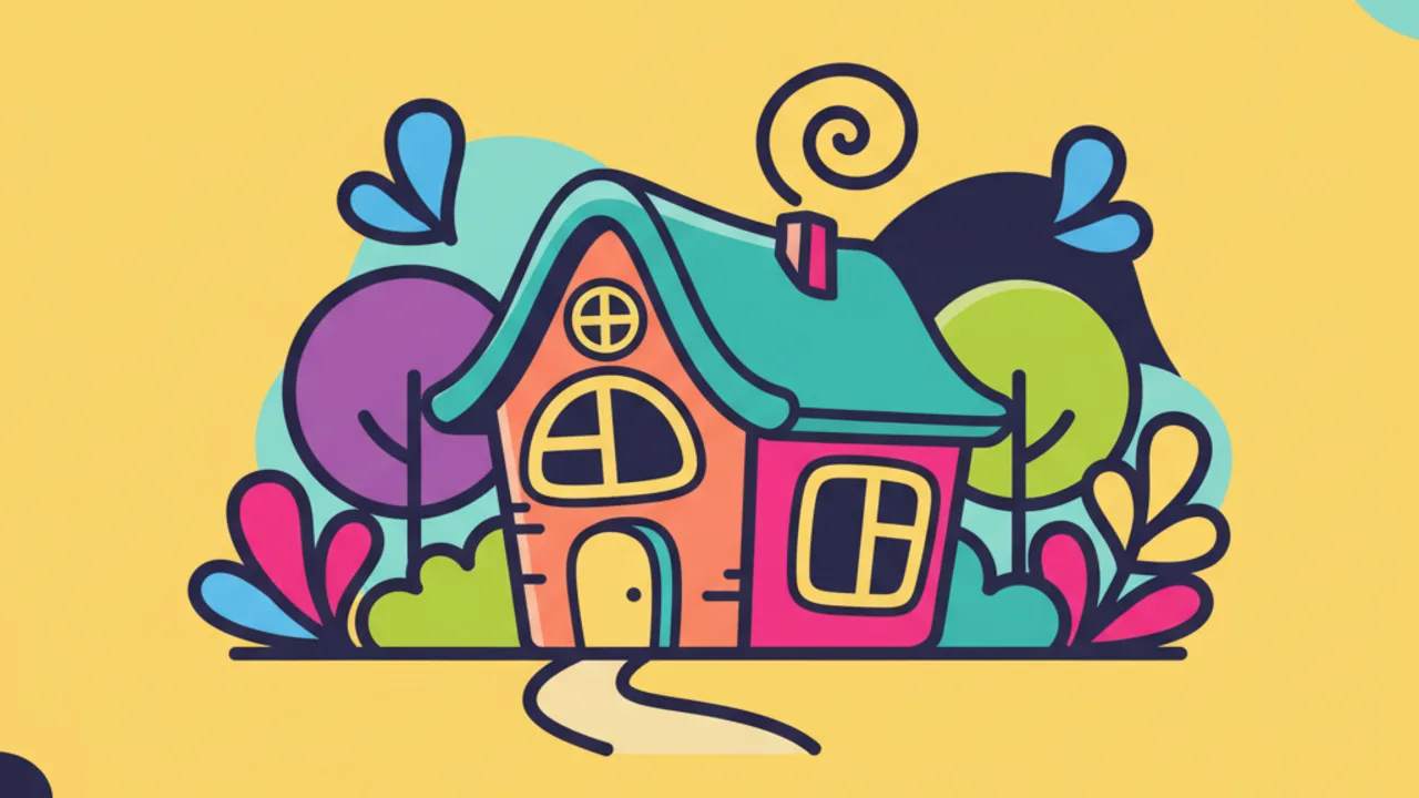 Whimsical Cottage Coloring Pages: Educational Fun for Kids