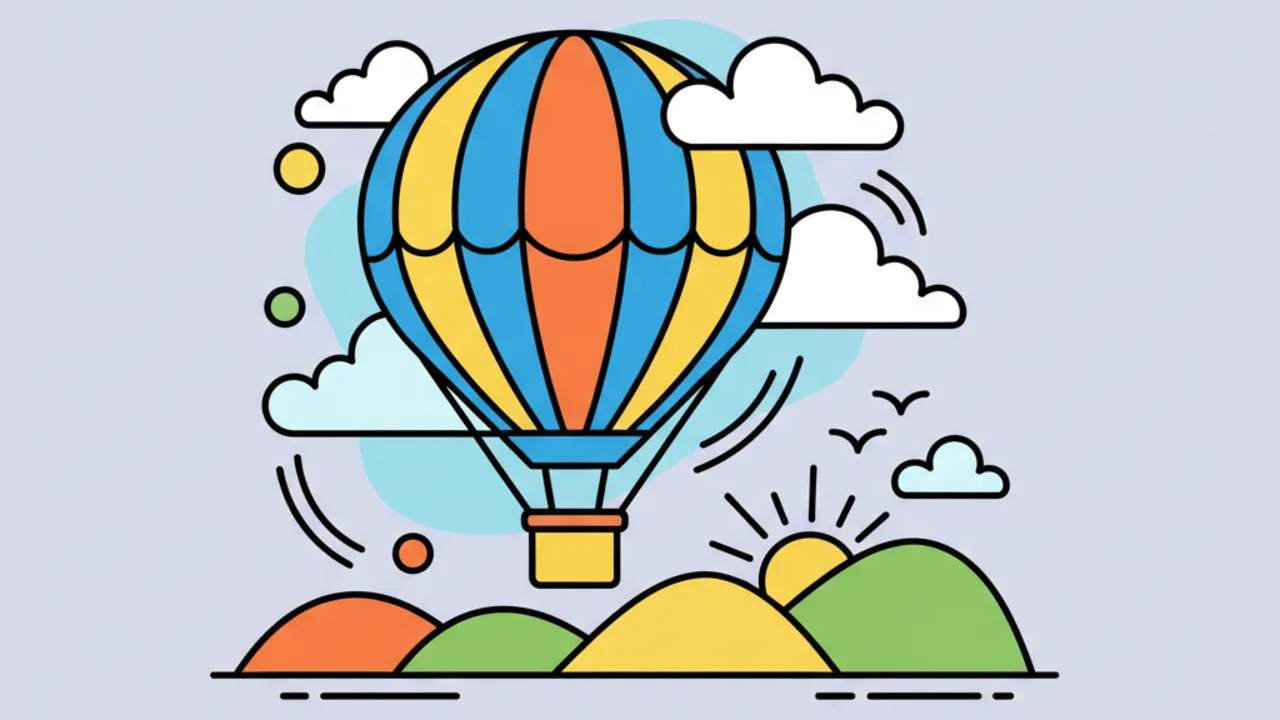 Online Coloring: Hot Air Balloons and Beautiful Landscapes