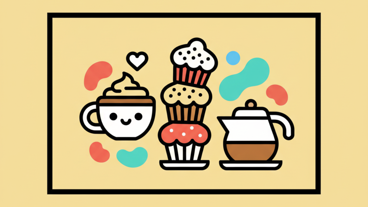 Educational Sweet Treats & Coffee Shop Coloring Pages