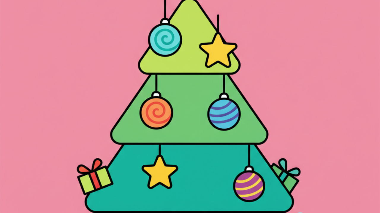 Christmas Tree Coloring Pages with Creative Ornaments