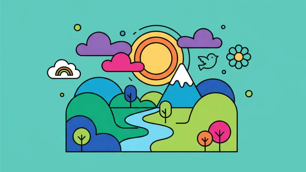 Landscape Coloring Pages: Creative Fun for Kids