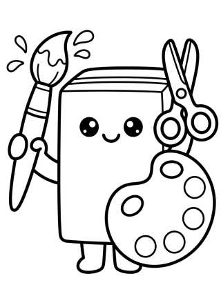 Desenho de Baby Box and Colorful Arts para colorir e imprimir grátis