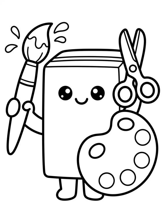 Desenho de Baby Box and Colorful Arts para colorir e imprimir grátis