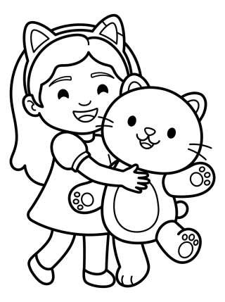 Coleção de desenhos para colorir: Gabby's Dollhouse Coloring Pages