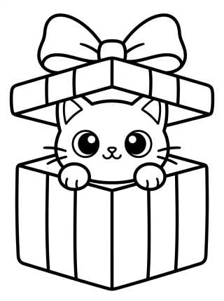 Desenho de Pandy Paws with a Surprise Box para colorir e imprimir grátis