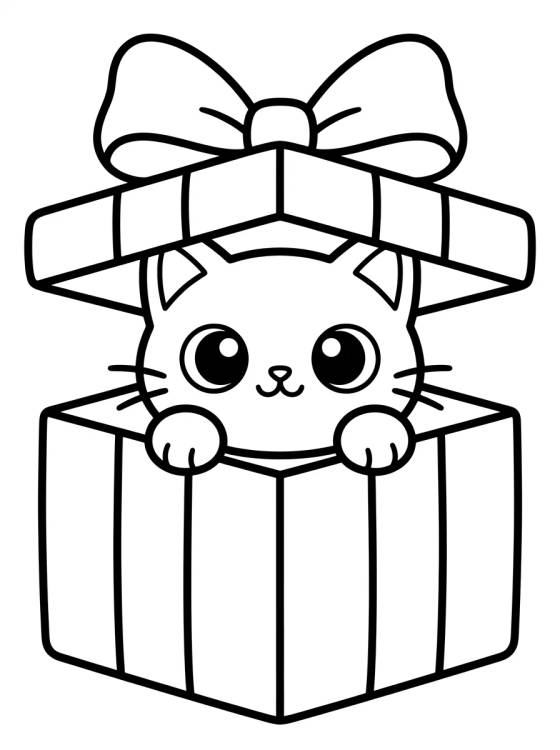 Desenho de Pandy Paws with a Surprise Box para colorir e imprimir grátis