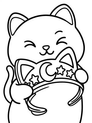 Desenho de CatRat Holding the Magic Headband para colorir e imprimir grátis