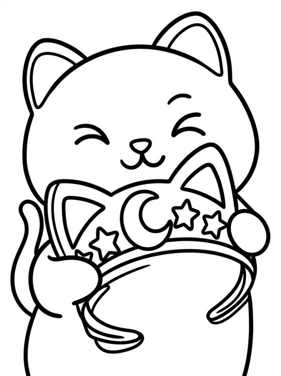 Desenho de CatRat Holding the Magic Headband para colorir e imprimir grátis