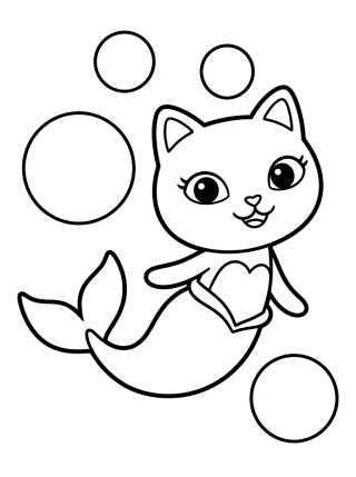 Desenho de MerCat in the Magic Bathroom para colorir e imprimir grátis