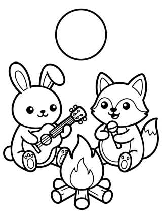 Desenho de Moonlight Sing-Along para colorir e imprimir grátis