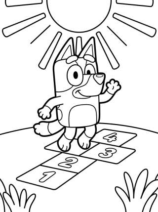 Coleção de desenhos para colorir: Bluey Friends Coloring Pages