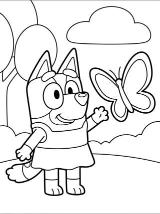 Coleção de desenhos para colorir: Bluey's Friends