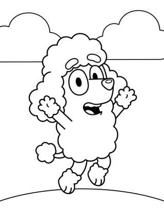 Desenho de Coco the Poodle para colorir e imprimir grátis