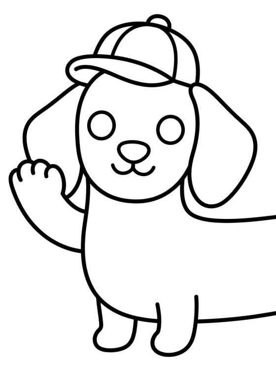 Snickers the Dachshund para colorir Desenho de Snickers the Dachshund para colorir e imprimir grátis