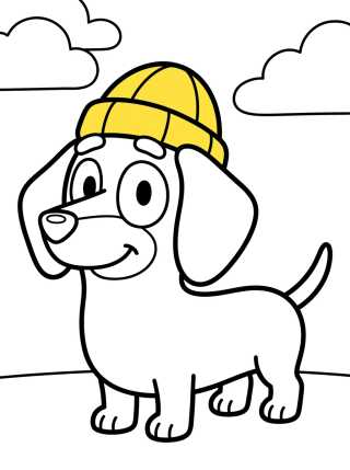 Desenho de Snickers the Dachshund para colorir e imprimir grátis