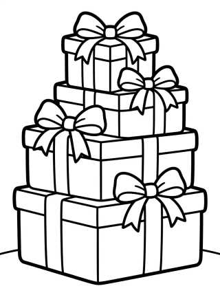 Desenho de Birthday Gift Boxes para colorir e imprimir grátis