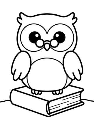 Desenho de Smart Little Owl for Coloring para colorir e imprimir grátis
