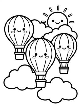 Desenho de High Flying Balloon Party para colorir e imprimir grátis