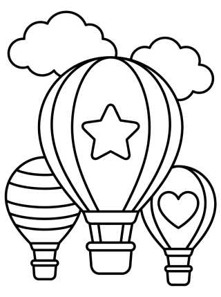 Desenho de Hot Air Balloon Festival para colorir e imprimir grátis