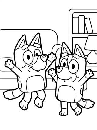 Desenho de Bandit and Chilli Dancing para colorir e imprimir grátis