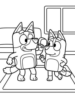 Coleção de desenhos para colorir: Bandit and Chilli Coloring Pages