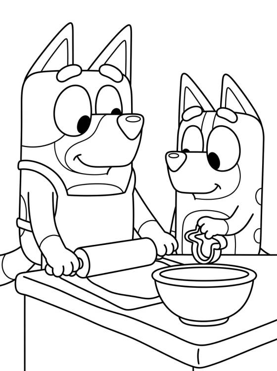 Desenho de Bandit and Chilli in the Kitchen para colorir e imprimir grátis