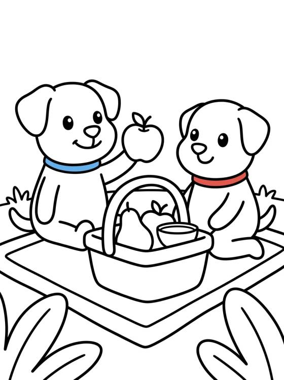 Desenho de Bandit and Chilli's Picnic para colorir e imprimir grátis