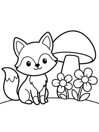 Coleção de desenhos para colorir: Cute Woodland Animals