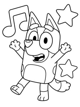 Desenho de Dancing Bingo para colorir e imprimir grátis
