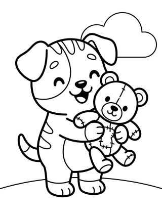 Desenho de Bingo and Her Floppy Bunny para colorir e imprimir grátis