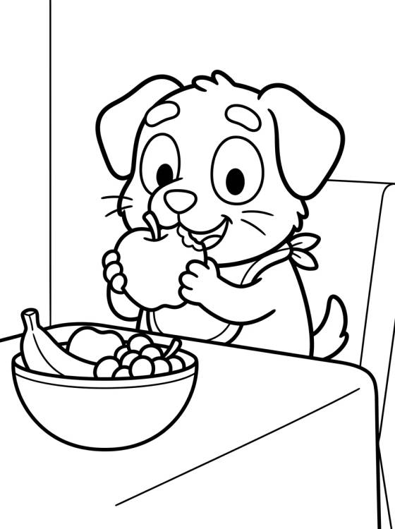 Desenho de Bingo Having a Snack para colorir e imprimir grátis