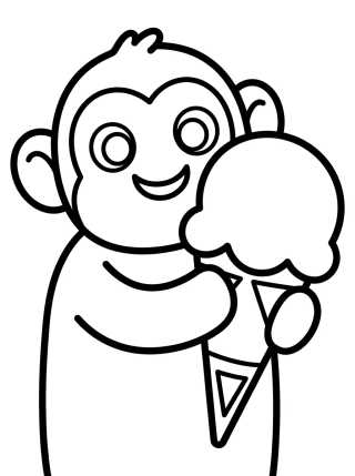 Desenho de Bingo Eating Ice Cream para colorir e imprimir grátis