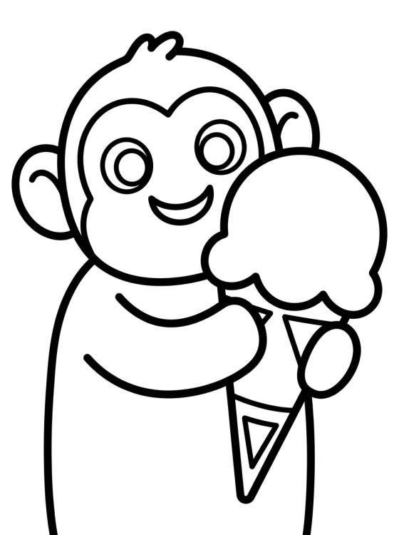 Desenho de Bingo Eating Ice Cream para colorir e imprimir grátis