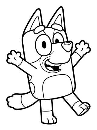 Desenho de Bingo Dancing Happy para colorir e imprimir grátis