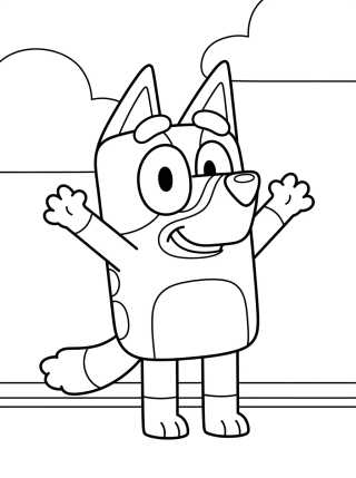 Desenho de Bingo Dancing Happily para colorir e imprimir grátis