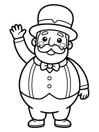 Desenho de Happy Waving Bita para colorir e imprimir grátis