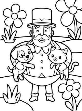 Desenho de Bita with Animals para colorir e imprimir grátis